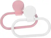 Homoyoyo 2pcs Towel Ring Adhesive Plastic Hand Towel Holder for Bathroom Kitchen Car Space Saving Stylish Shelf Durable Versatile Design