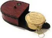 Brass Compass Engraved with Thoreau's Go Confidently Quote with Leather Case Camping Compass, Boating Compass, Gift Compass, Corporate Gift, Birthday Gift, Personalized Gift, Business gifts, Graduation Day Gifts Antique Directional Magnetic Compass