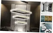 Modern Chandelier for Dining Room, Luxury Modern Crystal Chandelier 3 Ring