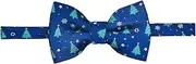 [Retreez] Christmas Tree and Snowflakes Pattern Pre-tied Boy's Bow Tie