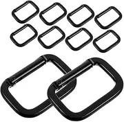 VANZACK D-Shaped Aluminum Alloy Buckle 10pcs Small Metal Carabiner Clasps Keyring Buckles Strong D-Ring for Lanyards Bags Outdoor Use