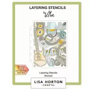 Lisa Horton Crafts A6 Layering Stencil-Musical