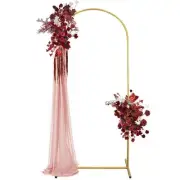 6FT Wedding Arch Backdrop Stand Balloon Arch Stand Gold Metal Wedding Arches ...