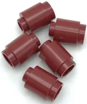 Lego 5 New Dark Red Bricks Round 1 x 1 Open Stud