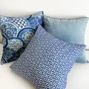 45*45cm Chinoiserie Cushion Cover Blue & White Geometric Hamptons Pillow Case