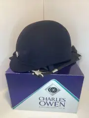 New 6 5/8 And 54CM. Charles Owen GR8 Midnight Blue Horseback Riding Helmet