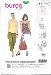 B309 BURDA 6232: TOPS SIZE 8-18 SEWING PATTERN