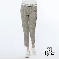 在飛比找PChome24h購物優惠-【Lynx Golf】女款經典百搭格紋側邊配布褲耳D型環設計
