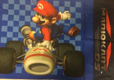 Super Mario Kart Race Reversible Standard TWIN Pillowcase Luigi Nintendo NEW