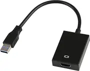 USB to HDMI Adapter Converter USB 3.0/2.0 to HDMI 1080P Full HD (Male to Female) with Audio for PC, Laptop, HDTV, Compatible with Windows XP 7/8/8.1/10
