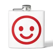 Smiley Face Stainless Steel Flask, Fun Gift for Parties, Outdoor Adventures,