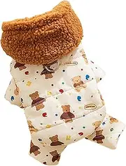 Traction Buckle Dog Clothes, Dog Clothes with Hood, Warm Dog Jacket, Hood and Traction Buckle, Cute and Soft Puppy Sweater, .Easy to Clean, Dark Blue, for Puppy Sweater