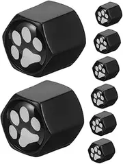 ETHZZLE 2 Sets Paw Print Tire Valve Stem Caps of Durable Vehicle Valve Covers for Car Wheels Easy Installation Water and Stain Resistant