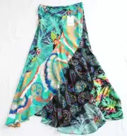 New $298 Robert Graham RILEY Skirt 100% SILK Women's 2 XS Paisley Floral Leopard