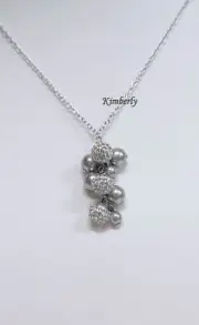 Swarovski Rumor Necklace Grey Crystal Pearls Authentic NEW 1121122