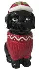 LABRADOR Black Christmas Cookie Jar Santa's Workshop Label Ceramic 12' tall