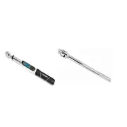 Husky 3/8" Drive Breaker Bar + Electronic Torque Wrench Combo Mechanic Sets