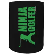 Alcohol Stubby Holder - Nija Golfer - Funny Novelty Birthday Gift Joke Beer Can Bottle Coolie