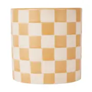 Fresh Pear and Freesia Check Ceramic Fragrant Candle