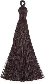 STOBOK 20 Pcs Tassel Jewelry Dangler Earrings DIY Supplies Long Tassel Pendant Accessories for Keychain (Black)