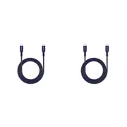 2x Microdia ExeCable Tweed PD100W USB-C Charging/Data Sync Cable Cord 1.3m Navy