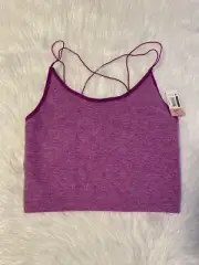 No Boundaries Bra Womens Juniors Size Large Purple Wireless Strappy Cami