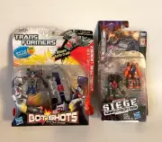 Transformers Siege Powertrain & Highjump AND Bot Shots Series 1 Optimus Prime