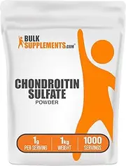 BulkSupplements.com Chondroitin Sulfate Powder - Chondroitin Sulfate Supplements, Chondroitin Sulfate 750mg - Bone & Joint Supplement, Gluten Free, 750mg per Serving, 5kg (11 lbs)
