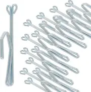 32 Pcs Metal Drapery Hooks Silver Curtain Pins 3" Slip on Drapery Hooks Pleat