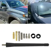 7" INCH CAR AM/FM RADIO SHORT ANTENNA STUBBY SCREW ALUMINUM BLACK