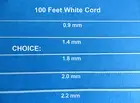 100 Feet 0.9mm 1.4mm 1.8mm 2.0mm 2.2mm White Blinds Shade Lift Pull Cord String