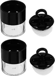 Healeved 2Pcs Portable Refillable Powder Box with Net Sifter Mini Loose Powder Case for Travel Durable Design Prevents Spreading for Daily Use and Makeup the Go