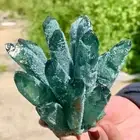 342G New Find green PhantomQuartz Crystal Cluster MineralSpecimen