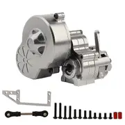 Metal Complete Gearbox Transmission Box with Gear 1 Speed for 1/10 RC Crawler Car Axial SCX10 AX10 Titanium