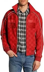 [LP-FACON] The Fall Guy Ryan Gosling Movie Jacket - Men's Red Bomber Satin Jacket