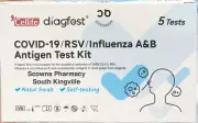 Cellife Diagfest COVID-19 RSV Influenza A&B All in one Antigen Test Kit 5 Tests