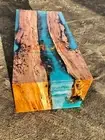 Adorable Unique Epoxy Top Table Handmade Wooden Acacia Natural Solid Furniture