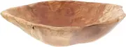 Yardenfun Solid Wood Fruit Plate Hand Carved Decorative Bowl Natural Entryway Key Bowl for Kitchen Home Decor