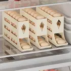 Neat Organized Egg Storage Sturdy Dispenser Capacity Fridge Box with Four Tiers