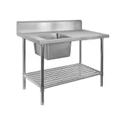 SSB7-1500L/A Single Left Sink Bench with Pot Undershelf