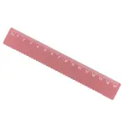 15cm Straight Ruler Wave Edge Metric Measuring Tool Aluminum Alloy Old Rose