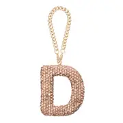 Bling Car Letter Charm Initial D Letter Hanging Ornaments for Bag Champagne