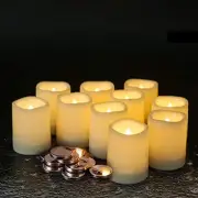 Waterproof Outdoor Flameless Candles Flickering with Timer, Battery Operated