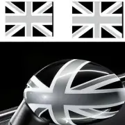 A Pairs Union Jack Black UK Flag Vinyl Sticker For BMW Mini Cooper Mirror Covers (for: Mini)