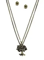 4031618 Tree of Life Necklace Earring Set Christian Family Tree