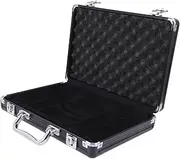INOOMP Chip Box Chips Poker Cards Holder Poker Chip Display Case Poker Cards Storage Case Chip Storage Container Poker Chip Carrier Case Poker Chip Rack Chip Case Black Aluminum Alloy