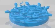 Swarm of Poisonous Snakes Mini - DND - Pathfinder - Dungeons & Dragons - RPG - T