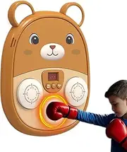 Musical Boxing Machine,Bear Sound Punching Machine - Rechargeable LED Wall Target Toy Musical Punching Board for Training Gym Workout Sports Indoor Outdoor Family Birthday Home