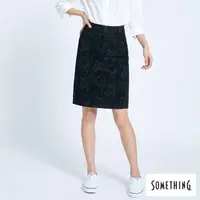在飛比找momo購物網優惠-【SOMETHING】女裝 LADIVA及膝短裙(黑色)