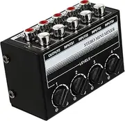 UPKOCH Mini Audio Mixer Channels Stereo Mixer Hub for Streaming Recording and Live Sound Features Input Channels Individual Volume Control for Bars and Home Use